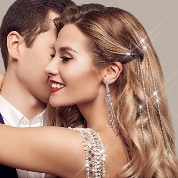 NEW Sparkling Bling Swarovski Crystal Rhinestone & Pearl Hair Accessorie… - Picture 4 of 14